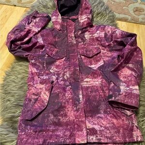 Columbia Girls Waterproof Omnitech Shell jacket; v warm w a fleece; Sz 10/12